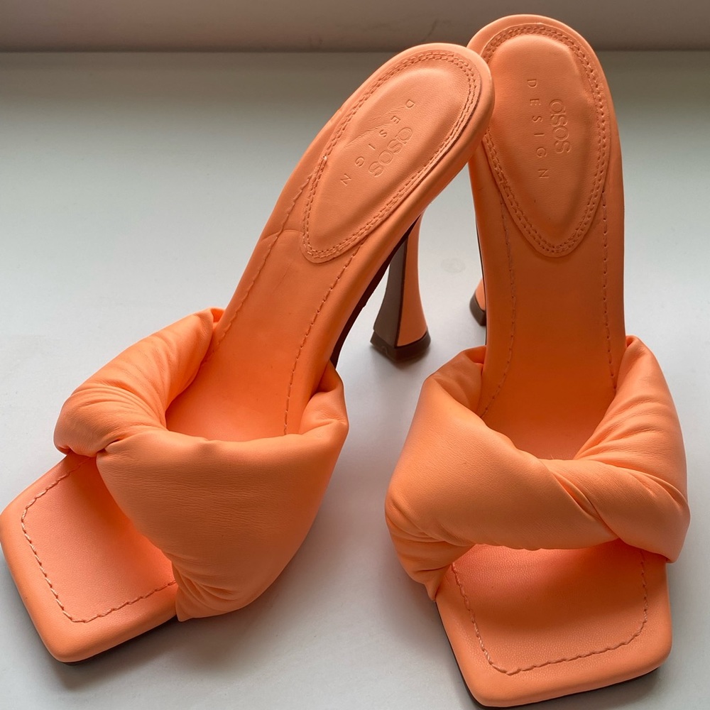 ASOS NEON ORANGE HEELS